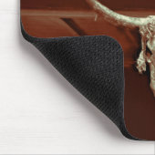 Tapis De Souris Rustique Taureau Brown Pays Monogramme occidental (Coin)