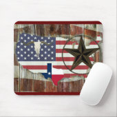 Tapis De Souris Rustique Texas Lone Star Texas Long Horn (Avec souris)