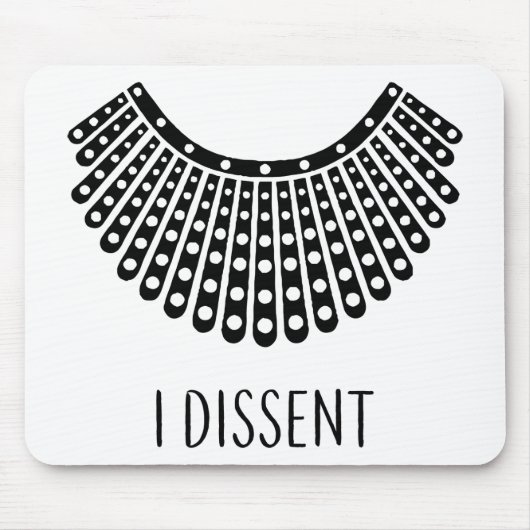 Tapis De Souris Ruth Bader Ginsburg, RBG Collar de dissidence (Devant)