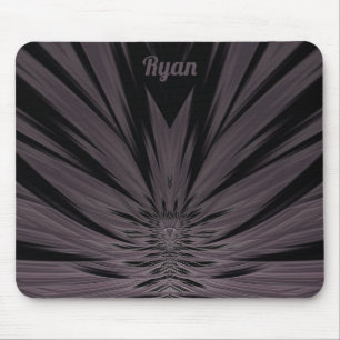 Tapis De Souris RYAN ~ Motif fractal noir et gris ~