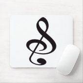 Tapis De Souris "S", "et", et/ou note musicale de clef triple (Avec souris)