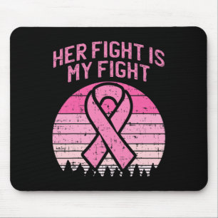 Tapis De Souris Sa lutte est ma lutte mari cancer du sein sensibil