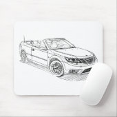 Tapis De Souris Saab 9-3 convertir 2008 (Avec souris)