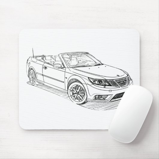 Tapis De Souris Saab 9-3 convertir 2008 (Avec souris)
