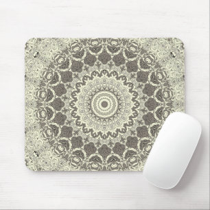 Tapis De Souris Sable beige bohème modèle de mandala de plage