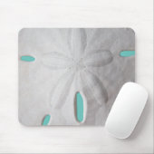Tapis De Souris Sable dollar océan plage blanc turquoise pavé sour (Avec souris)