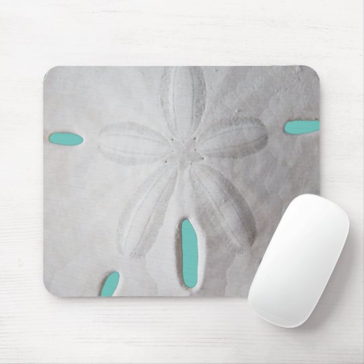Tapis De Souris Sable dollar océan plage blanc turquoise pavé sour (Avec souris)