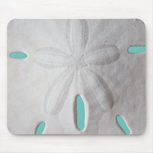 Tapis De Souris Sable dollar océan plage blanc turquoise pavé sour (Devant)