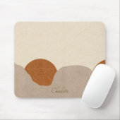 Tapis De Souris Sable en terre cuite Boho personnalisé Abstrait (Avec souris)