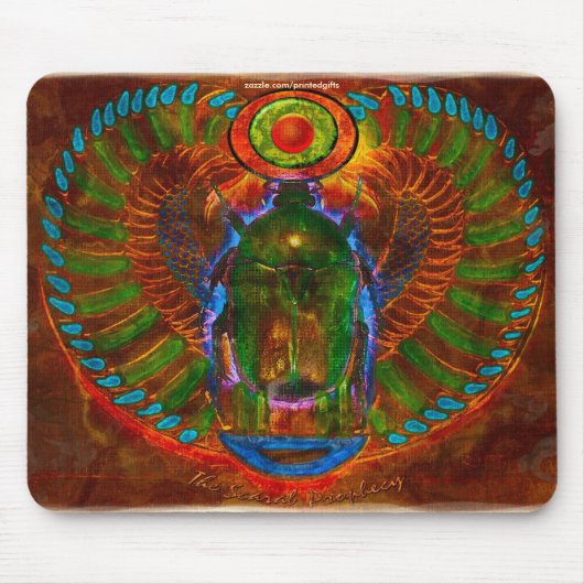 Tapis De Souris Sacré Scarab Beetle Art égyptien antique Mousepad (Devant)
