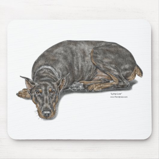 Tapis De Souris Sad Guilty Looking Doberman (Devant)