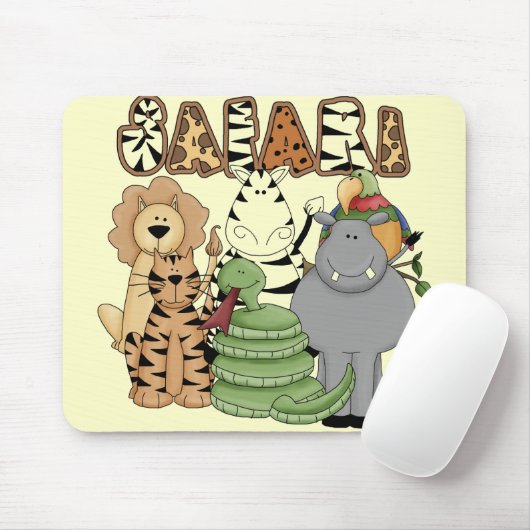 Tapis De Souris Safari animal (Avec souris)
