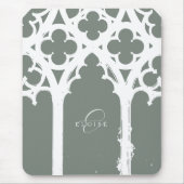 Tapis De Souris Sage de calligraphie de fenêtre gothique minimalis (Devant)