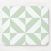 Tapis De Souris Sage Green Geometric Deco Cube Pattern (Devant)