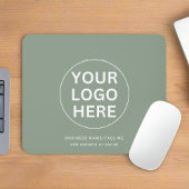 Tapis De Souris Sage Green Logo l Professionnel Marque Entreprise