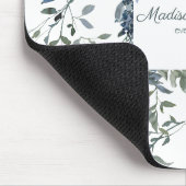 Tapis De Souris Sage Vert Argent Floral (Coin)