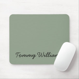 Tapis De Souris Sage Vert minimaliste Professionnel Simple