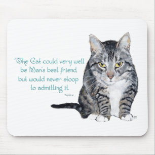 Tapis De Souris Sagesse de chat - et amitié