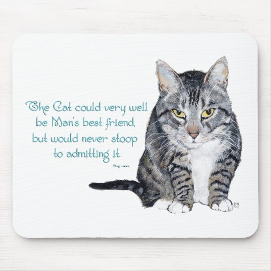 Tapis De Souris Sagesse de chat - et amitié (Devant)