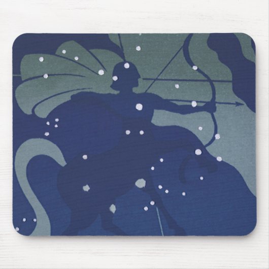 Tapis De Souris Sagittaire Constellation Astrologie Vintage Zodiaq (Devant)