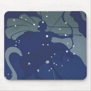 Tapis De Souris Sagittaire Constellation Vintage Zodiaque Astrolog