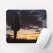 Tapis De Souris Saguaro Sunset III Arizona Desert Paysage (Avec souris)