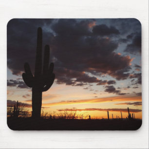 Tapis De Souris Saguaro Sunset III Arizona Desert Paysage