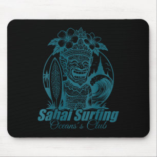 Tapis De Souris Sai Surfing Thaïlande Ocean´s Club Rétro Vague Jap