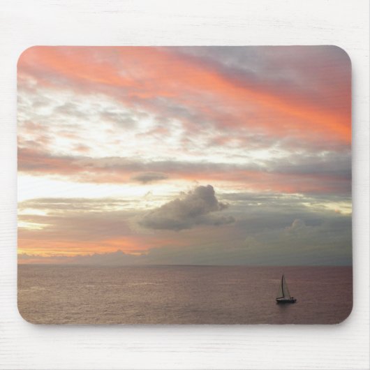 Tapis De Souris Sailboat de Sunset Beautiful (Devant)
