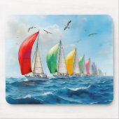 Tapis De Souris Sailboat Race On High Seas (Devant)