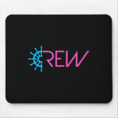 Tapis De Souris Sailing Crew Sailing Team Ship Steering Wheel Text (Devant)