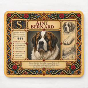 Tapis De Souris Saint Bernard, Art du Bestiaire Médiéval