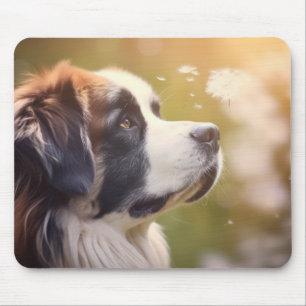 Tapis De Souris Saint Bernard Chien Animaux de compagnie Tranquill