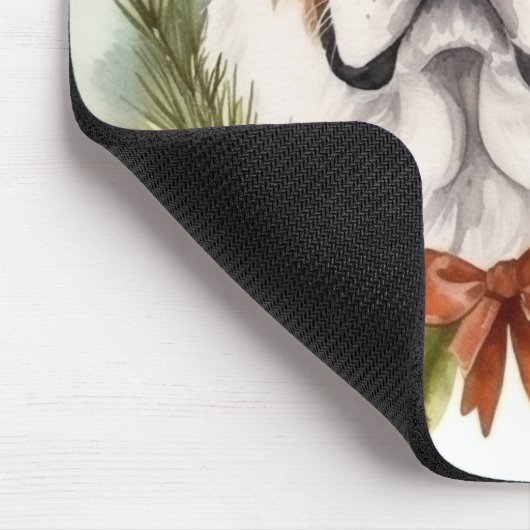 Tapis De Souris Saint Bernard Christmas Wreath Festive Pup (Coin)