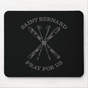 Tapis De Souris Saint Bernard De Montjoux Neige Ski Cadeaux Hiver