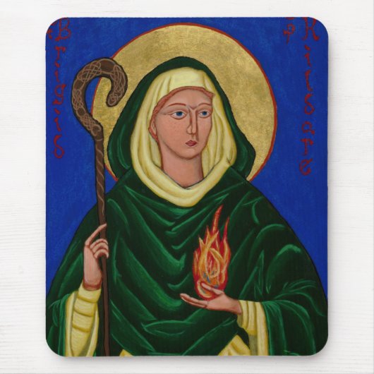Tapis De Souris Saint Brigid avec le feu Saint (Devant)