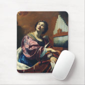 Tapis De Souris Saint Cecilia par Simon Vouet (Avec souris)