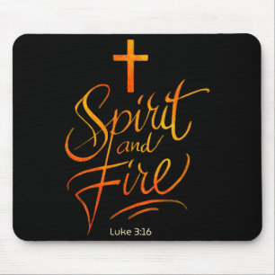 Tapis De Souris Saint-Esprit & Croix chrétienne de Jésus en fe