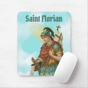 Tapis De Souris Saint Florian avec seau (Ciel clair ; M 019)