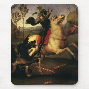 Tapis De Souris Saint George combattre le dragon par Raphael Sanzi