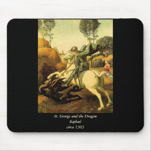 Tapis De Souris "Saint George et le dragon" de Raphaël (vers 1505)