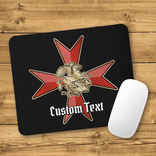 Tapis De Souris Saint George sur Croix de Malte