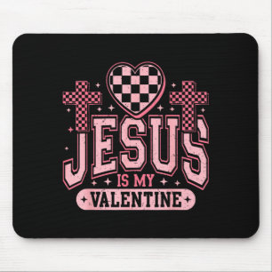 Tapis De Souris Saint Jésus Est Mon Jour De La Saint-Valentin Reli