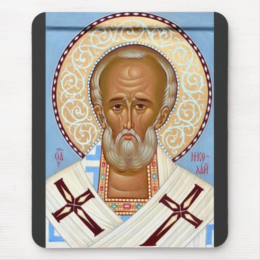 Tapis De Souris Saint Nicolas de Myre Art Orthodoxe Premium (Devant)