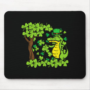 Tapis De Souris Saint-Patrick Alligator Trèfle Saint-Patty Hommes