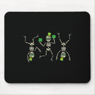 Tapis De Souris Saint-Patrick irlandais Squelettes Saint-Paddy Hom