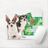 Tapis De Souris Saint Patrick's Day Chihuahua's (Avec souris)