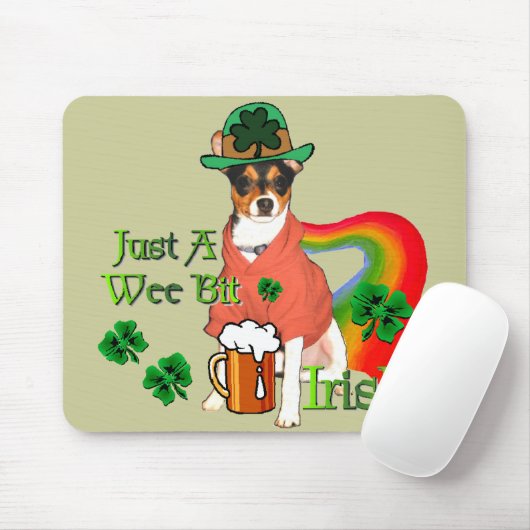 Tapis De Souris Saint Patrick's Day Rat Terrier (Avec souris)