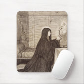 Tapis De Souris Saint Scholastica Patroness of school (Avec souris)