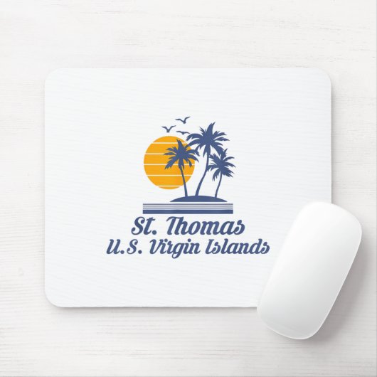 Tapis De Souris Saint Thomas Us Virgin Islands Plage Caraïbes (Avec souris)